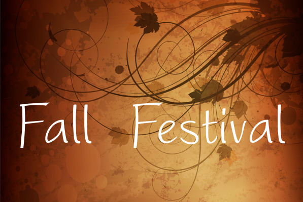 "Fall Festival" on autumn grunge background.